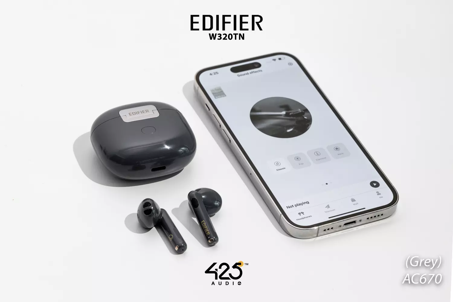 Edifier W320TN หฟงไรสาย TWS ทรง earbud พรอมโหมดตดเสยงรบกวน ANC