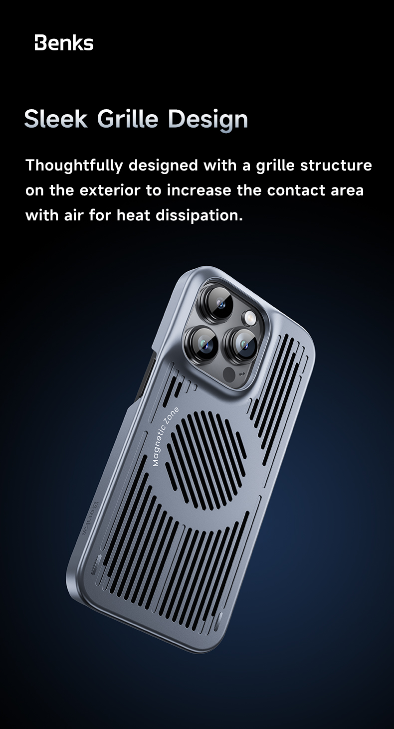Benks Magnetic Cooling Biliz Case เคส iPhone 15 Pro Max - Gray  425°  รีวิวชัด คัดของดี สั่งง่าย ส่งไว ได้ของชัวร์